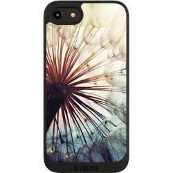 Nivocase Handyhülle für Apple iPhone 8 Hülle NIVOpure Case Schwarz Blumen Fotografie Pusteblume (Apple iPhone 8), Smartphone Hülle, Schwarz