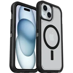 OtterBox Defender XT (Apple iPhone 13, Apple iPhone 14, Apple iPhone 15, Apple iPhone 16e, Apple iPhone 17e), Smartphone Hülle, Schwarz, Transparent