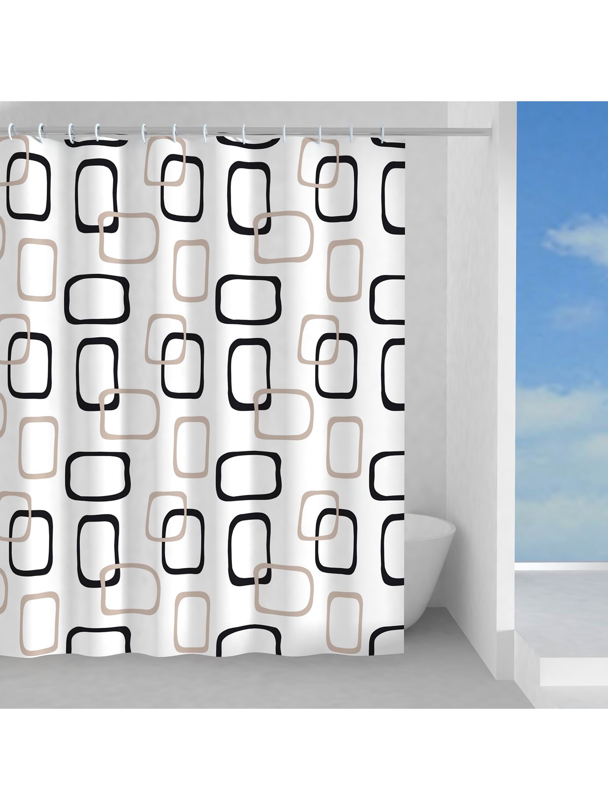 Gedy Zwillings-Duschvorhang 180x200 cm