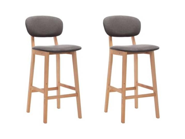 vidaXL 2X Barstuhl Barhocker Tresenhocker Bistrohocker Thekenhocker Küchenhocker Bar Stuhl Hocker Tresenstuhl Thekenstuhl Hellgrau Stoff