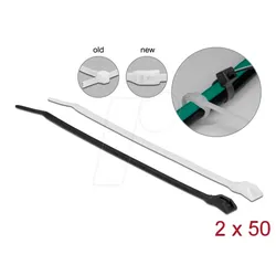 DELOCK 19464 - Kabelbinder mit flachem Kopf L 110 x B 2,5 mm 100 Stück
