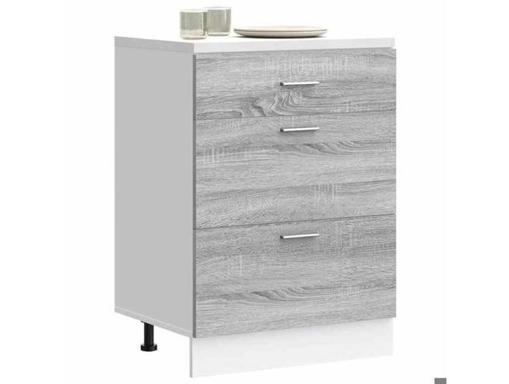 UU NEW*Buffet de cuisine - Armoire de cuisine - sonoma gris - bois d'ingénierie CHY8813924