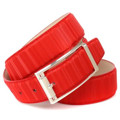 Ledergürtel ANTHONI CROWN, Damen, Gr. 90, rot, Leder, Gürtel Ledergürtel, in schillernder 3D-Optik