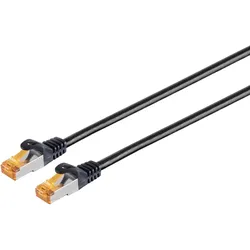 Patchkabel Cat 6A Outdoor, S/FTP, RJ45, 10 Gbit/s, 500 MHz, PE Mantel, EIA/TIA 568B, schwarz - Länge: 3,0 m