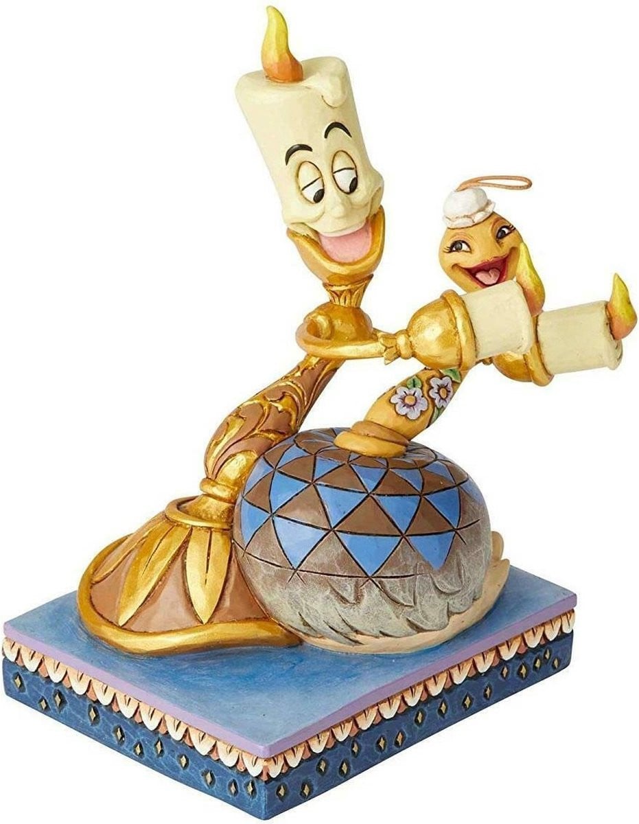 Disney Traditions Romance by Candlelight beeldje - Lumiere & Plumette - Beauty and the Beast