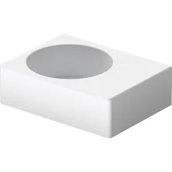 Duravit Scola Waschtisch, 615x460mm, mit Überlauf, 1 Hahnloch durchgestochen, Beckenposition links, 0684600011