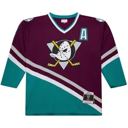 Mitchell & Ness, Herren, Sportshirt, Teemu Selanne 1996 Anaheim Ducks M&N NHL Jersey - M (M), Schwarz, M