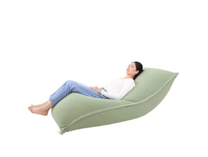 Xumh2024-3 Sitzsack Sitzsack-Stuhl, faules Sofa, einzelne Rückenlehne, Balkon, Freizeit, Liegen, Schlafen, Schlafzimmer(Green,Klein)