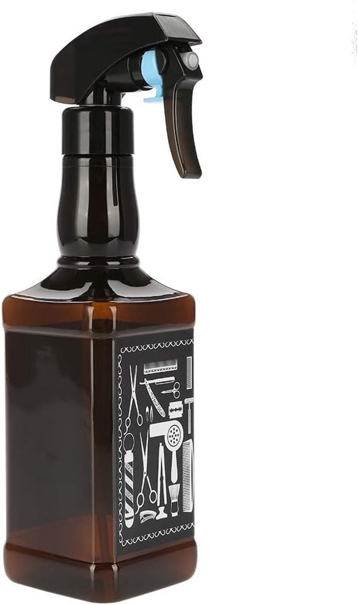 Vintage Wijnfles Look Barber Spray voor Haarstyling en Verfrissing, 500ml