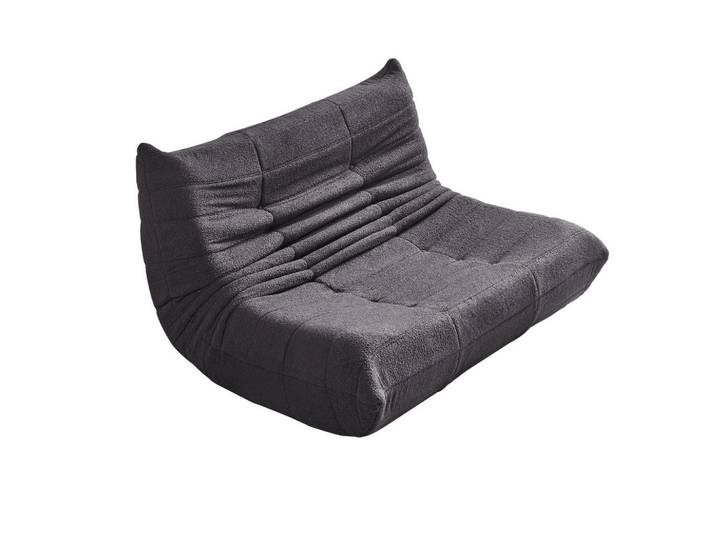 Modfu Sofa 149x120x82 cm Grau Doppelsofa Ergonomische Unterstützung, 120x82x149 cm, Gartenmöbel, Loungemöbel, Loungesessel