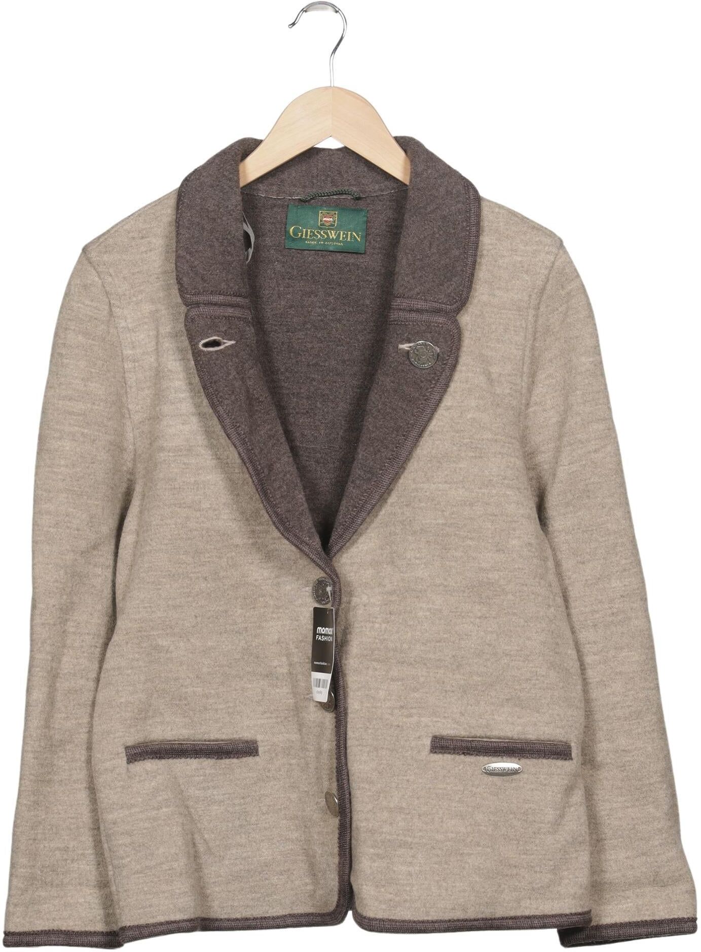 Giesswein Damen Jacke, Beige, Gr. EU 38, Schurwolle - Second Hand
