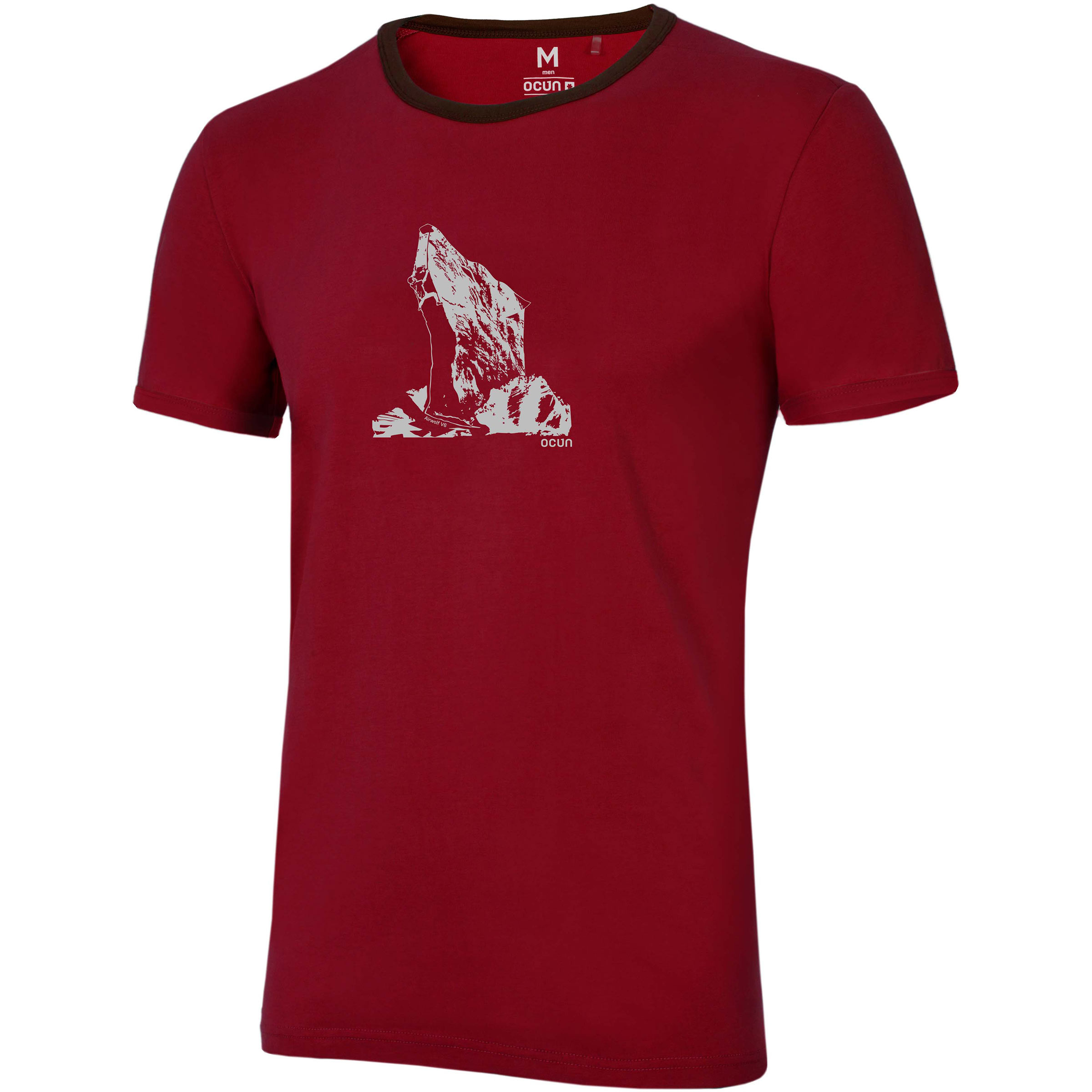 Ocun Classic T Organic Airwolf Herren T-Shirts rot Größe S Trekking Hautfreundlich