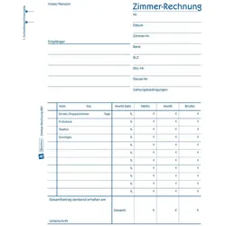 Avery, Formular, Formularbuch Zimmerrechnung