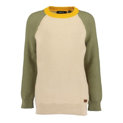 Strickpullover BLUE SEVEN, Jungen, Gr. 98, beige (schilf), Strick, Obermaterial: 100% Baumwolle, mehrfarbig, Basic normal, Rundhals, Raglanärmel Strickbündchen, Pullover Strickpullover, Baumwolle, Raglanärmel