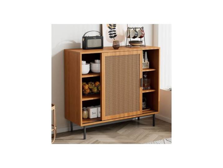 ®TONLRGY Buffet pour salon et salle à manger. Dimensions : L 100 cm x H 90 cm x P 37 cm.