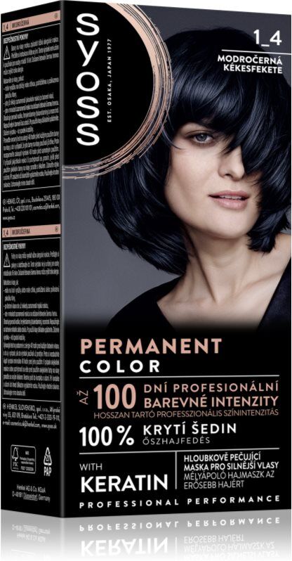Syoss Permanent Color Permanent-Haarfarbe Farbton 1_4 Blue Black 1 St.