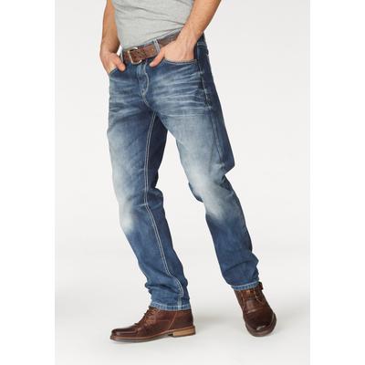 Loose-fit-Jeans CIPO & BAXX, Herren, Gr. 29, Länge 32, blau, Denim/Jeans, Obermaterial: 100% Baumwolle, kontrastfarbene Details, sehr bequem lang, Jeans