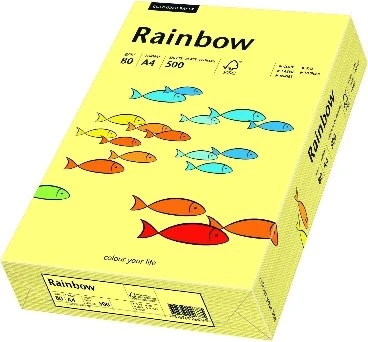 Rainbow Kopierpapier COLOURED PAPER hellgelb DIN A4 80 g/qm 500 Blatt
