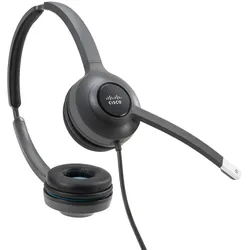 Cisco Headset 522 Duo 3.5mm & USB-C Adapter (Kabelgebunden, USB-C), Office Headset, Grau, Schwarz