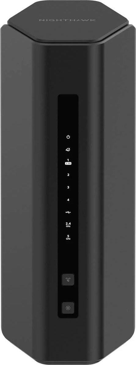 NETGEAR Nighthawk Dual-Band WiFi 7 Router (RS200) - Sicherheitsfunktionen, BE6500 WLAN-Geschwindigkeit (bis zu 6,5 Gbit/s) - deckt bis zu 185 m2, 80 Geräte ab - 2,5 GB Internetanschluss