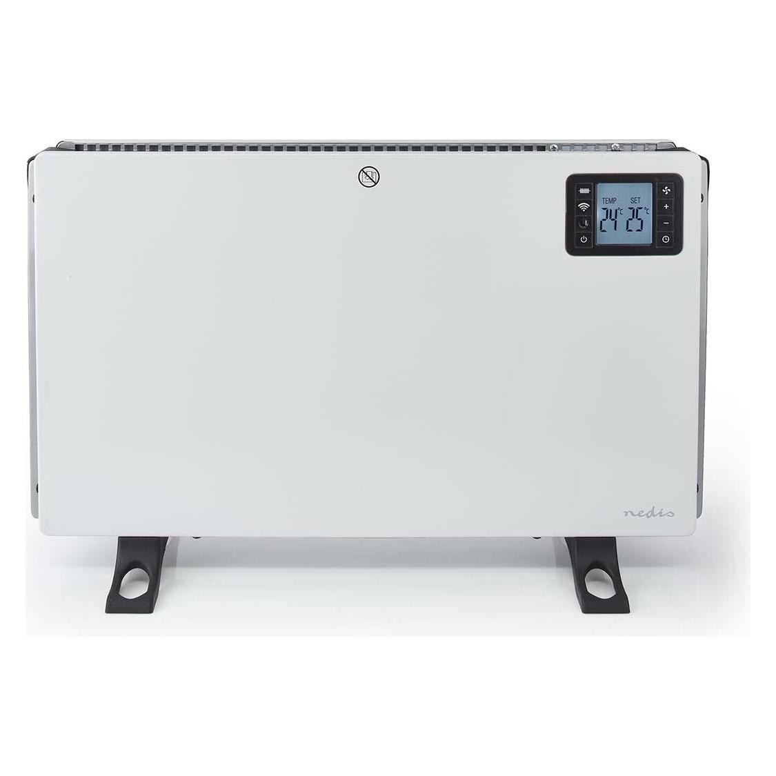 Nedis SmartLife Convectorkachel - Wi-Fi - 2000 W - 3 Warmte Standen - LCD - 5 - 37 C - Instelbare thermost (2000 W) (HTCO50WTW)