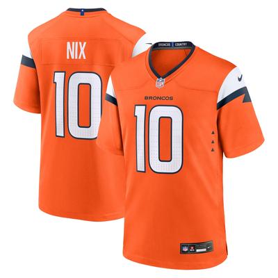 Footballtrikot NIKE "Nike Trikot Denver Broncos NFL Home Game Jersey Nix 10", Herren, Gr. XL, orange (mehrfarbig), 100% Polyester, Trikots