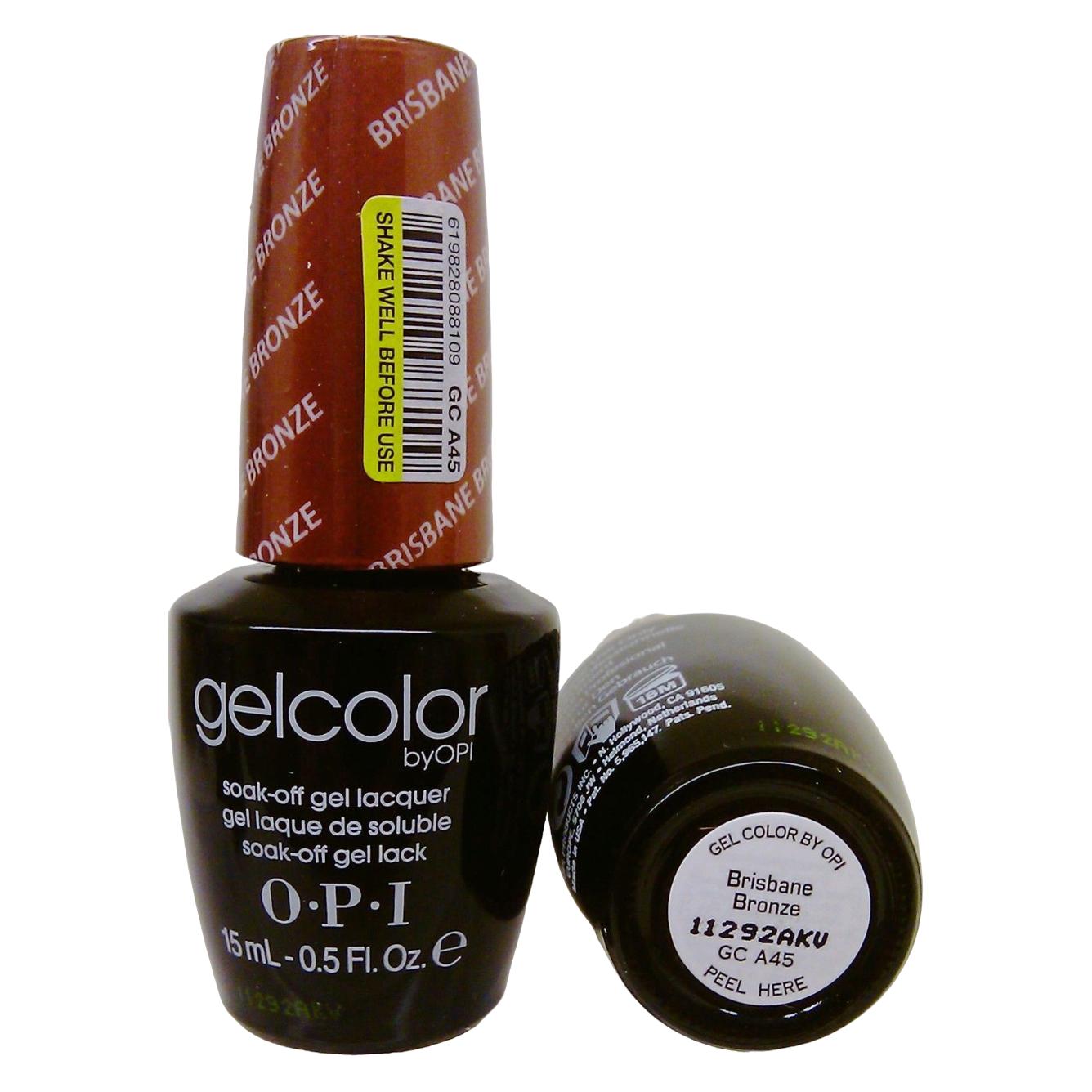 OPI Gelcolor Soak off UV Led Gel Polish Brisbane Bronze A45 15ml (Brisbane Bronze (GC A45), UV-Gel Lack) (41954350)