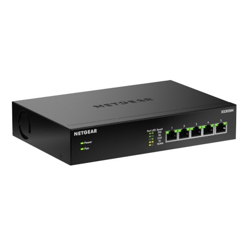 Netgear XS305Mv2 Unmanaged 5-Poorts 10Gb Multi-Gig Ethernet Netwerk Switch
