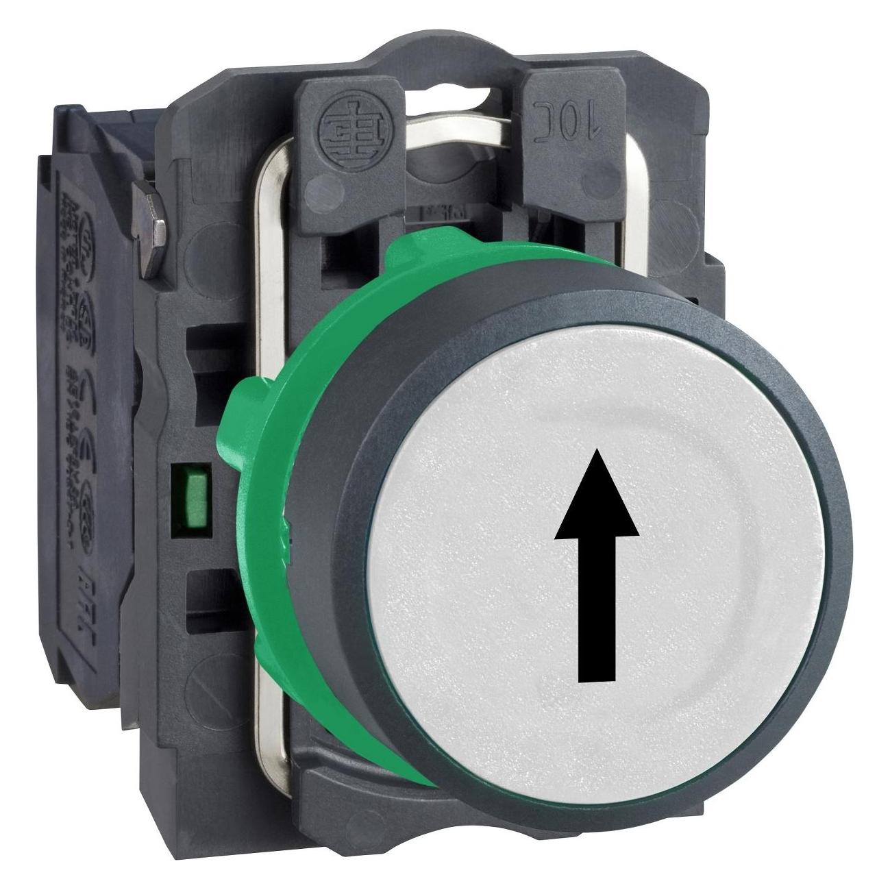Schneider Electric Pushbutton 22mm White 1NO Up Arrow (XB5AA3341)
