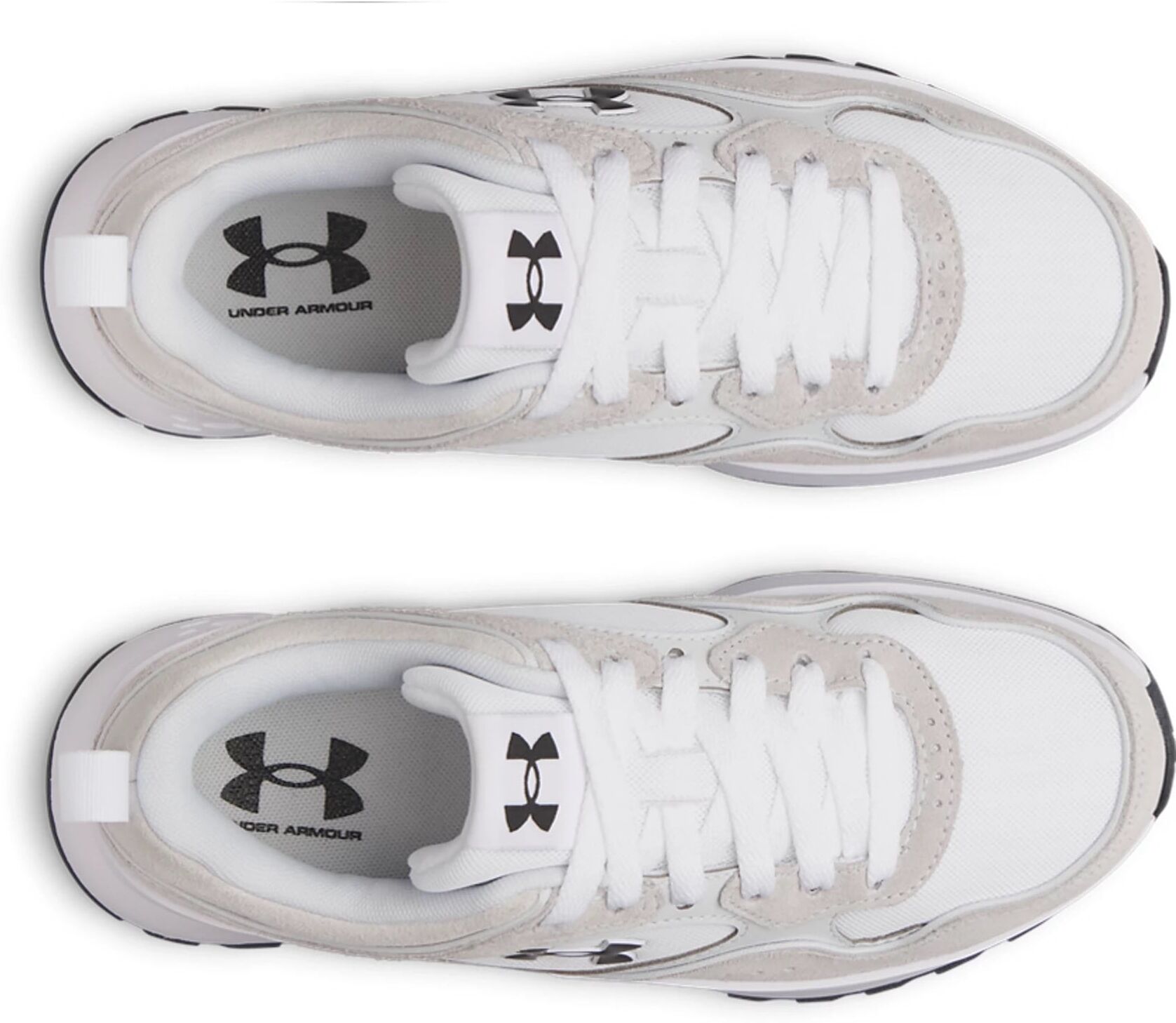 Sneaker UNDER ARMOUR "UA W MIRAGE SPORT", Damen, Gr. 39, weiss (weiß, halo gray, schwarz), Leder, Synthetik, Textil, Schuhe Sneaker weiß, halo gray, schwarz 39