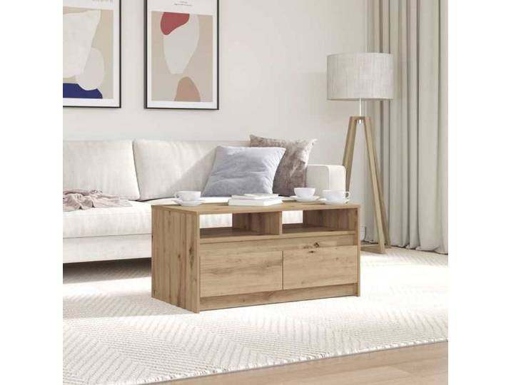 (ON SALE)Table basse DE salon - Contemporain - Table à thé/Bout de Canape - Chêne artisan 90 x 50 x 45cm Bois d'ingénierie@FR(662125