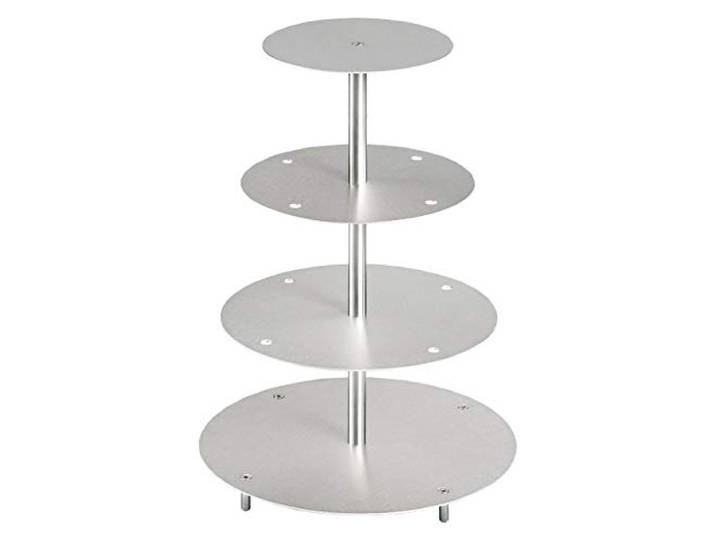 edelstahlheini Aluminium Tortenständer Rund Tortenetagere Hochzeit 4 Etagen (4 Stöckig (Ø 20 25 30 35cm))