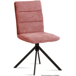 ESSZIMMERSTUHL (4er-Set) Dulce 47x92x60 Schwarz/Rosewood