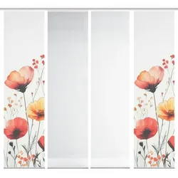 Schmidt Schiebevorhang Prarie 4er Set Polyester Bunt