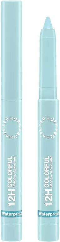 SEPHORA - 12H Colorful - Lidschatten und Stift, 1.4 g,  Baby blue matte
