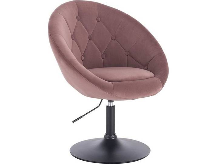 WOLTU Tabouret de Bar Fauteuil de bar en velours réglable Chaise de loisir rotatif hauteur réglable Rose