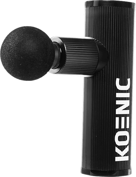 Masajeador - KOENIC Lite, 4 Velocidades, Pistola masaje, cabezales, Negro