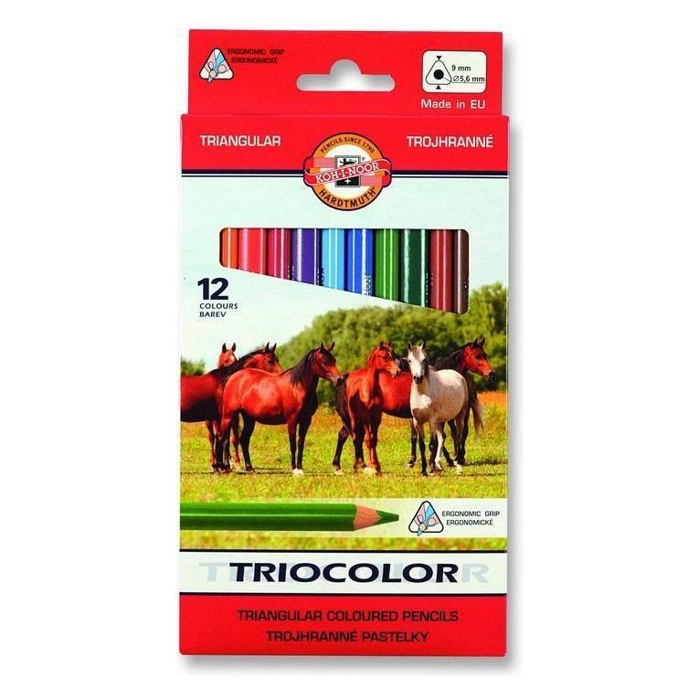 Koh-i-Noor HARDTMUTH Trio-Buntstifte Triocolor Jumbo, ø5,6 mm (12) 1301-211 (12x) (WIKR-913295)
