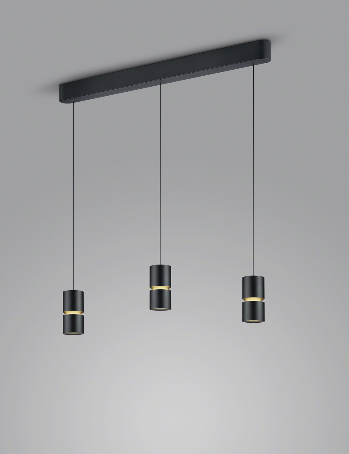 Helestra LED-Pendelleuchte ROK Schwarz/Gold 66/2502.28 4022671120036