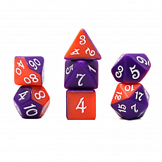 Dice4friends Würfelset Fable - Rapunzel (Orange/ Violet) 300073