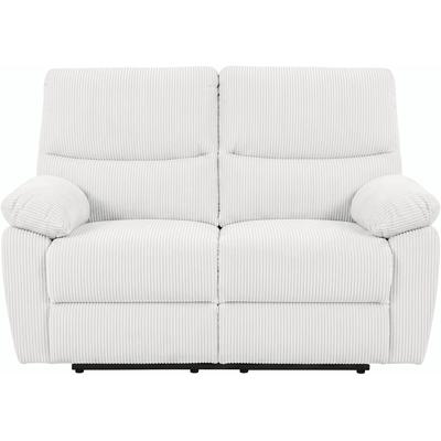 2-Sitzer HOME AFFAIRE "LANNOY, mit manueller o. elektrischer Relaxfunktion in beiden Sitzen.", weiß (cream), B:146cm H:96cm T:94cm, Sofas, Elektrische Variante mit USB A/C. Federkern, Webstoff
