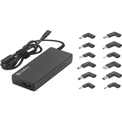 Sandberg Laptop AC Adapter 90W EU+UK. Zweck: Notebook, Netzteiltyp: Indoor, Eingangsspannung: 100 (90 W), Notebook Netzteil, Schwarz