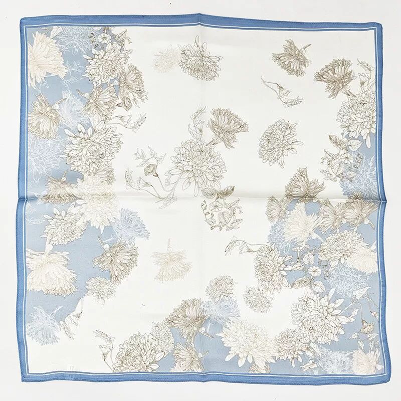 INF Eleganter Seidenschal mit Blumenmuster - 16 Momme Maulbeerseide