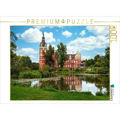 CALVENDO Puzzle Ein Blick auf das Schloss Fürst-Pückler in Bad Muskau | 1000 Teile Lege-Größe 64x48cm Foto-Puzzle für glückliche Stunden