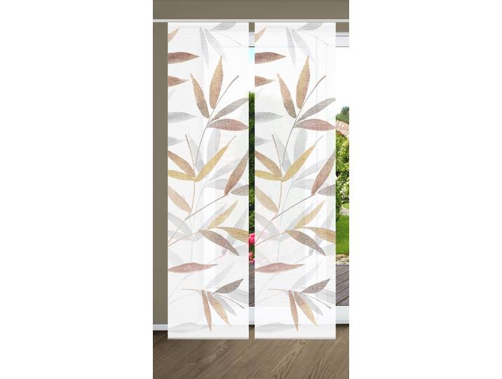 Schiebegardine HOME IN GREEN RANDOW Gr. 1, bunt, B:60cm H:245cm, Polyester, Gardinen, Schiebegardine, SET DIGITALDRUCK,BAMBUSOPTIK RECYCELT