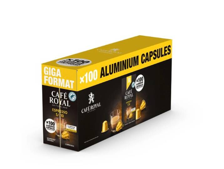 Café ROYAL Capsules Espresso - 100 pièces