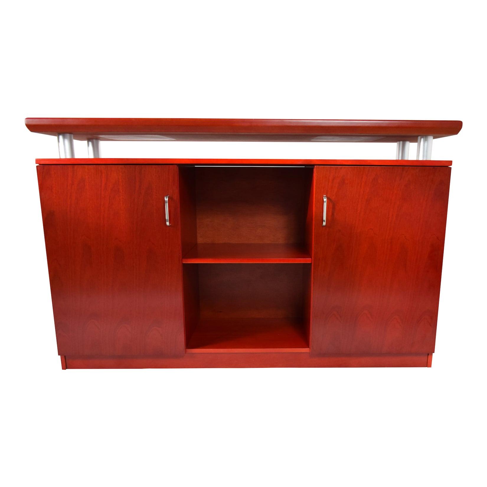 Büromöbel Büro Schrank Aktenschrank ORLY Kirsch 140x85x43cm Büro Arbeitszimmer Home-Office