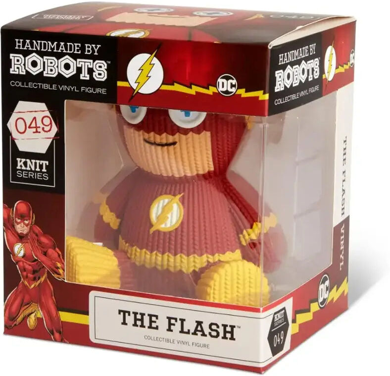 Handmade by Robots DC Comics The Flash Vinyl Figure #049, DC Comics Collectible, Hand-Knitted Effect Vinyl, 7-Inch Tall