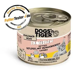 Dogs'n Tiger Katze 12 x 200g Dose Frohsinn Cat Sparpaket