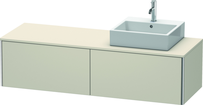 Duravit XSquare Waschtisch-Unterschrank XS4904R9191 160x40x54,8cm, Auszüge, rechts, Taupe